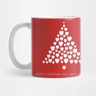 Christmas tree with a hearts Mug